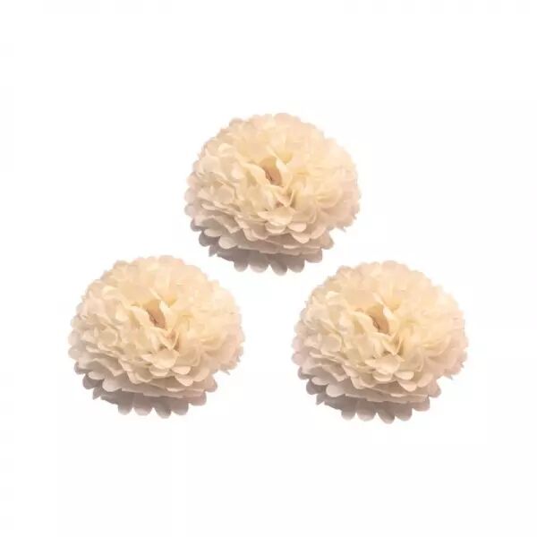 Fleurs de d�coration 20 cm x 3 CREME