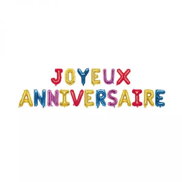 Guirlande ballons foil 40 cm MIX COUL / CO36766