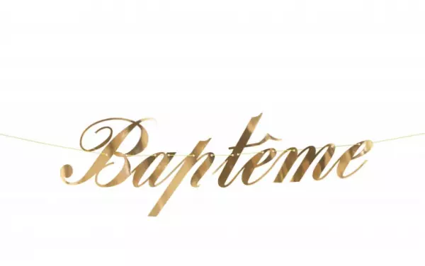 GUIRLANDE BAPTEME OR METAL