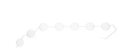 GUIRLANDE CONFETTI PAPIER BLANC DIA 5CM LONG 4M