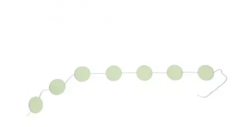 GUIRLANDE CONFETTI PAPIER VERT PASTEL DIA 5CM LONG 4M