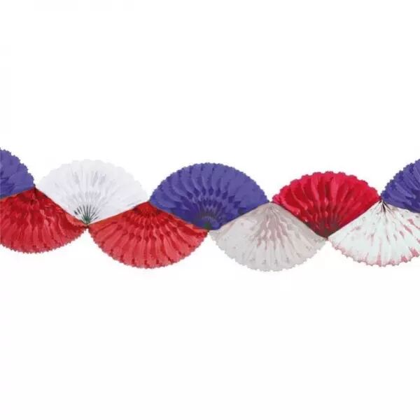 Guirlande �ventail 3m en SC France bleublanc/rouge