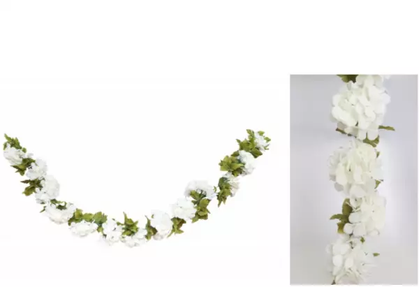 GUIRLANDE HORTENSIA BLANC