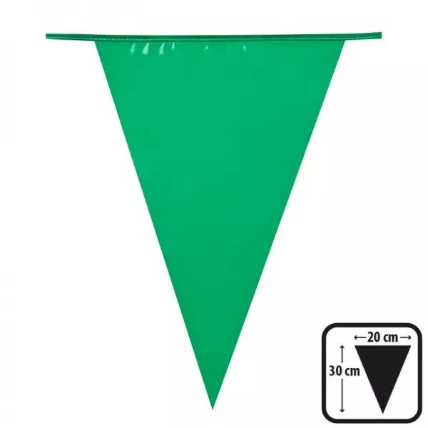 GUIRLANDE PE FANIONS 30X20 VERT