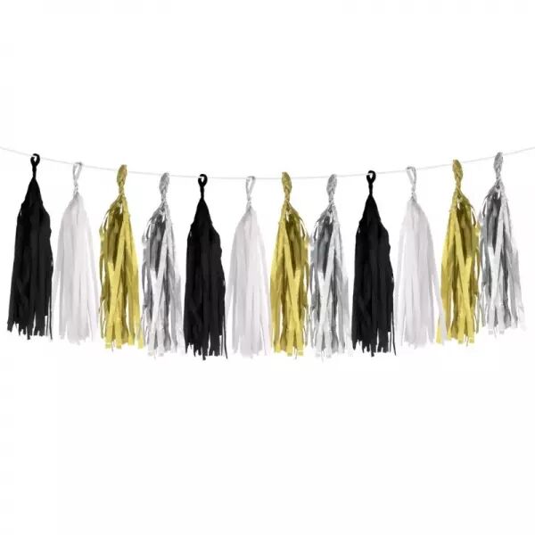 Guirlande Tassels 25 cm 3 m�tres noir...
