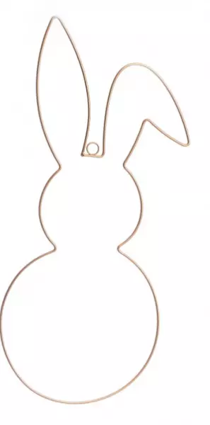 LAPIN METAL DORE A SUSPENDRE 25CM X 0.4CM X 59CM