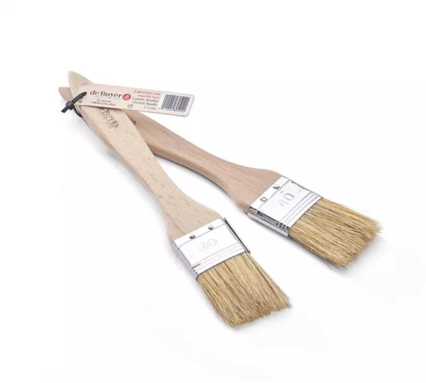 LOT 2 PINCEAUX PATISSIERS EN SOIE NATURELLE 40MM