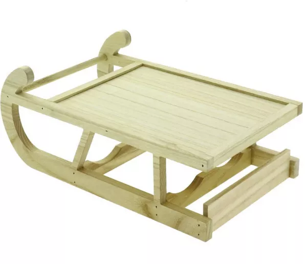LUGE BOIS 2 BOUTEILLES 35X20.5X10.5/14.5