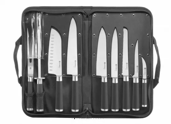 Malette de couteaux 9 pi�ces inox