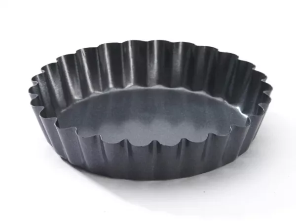 Moule � tartelette rond cannel� acier antiadh�sif �10cm