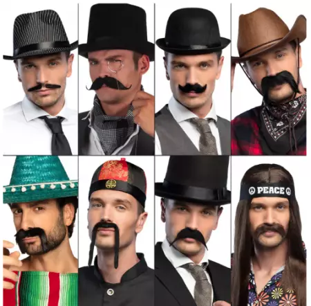 Moustache Assortiment 8 ass