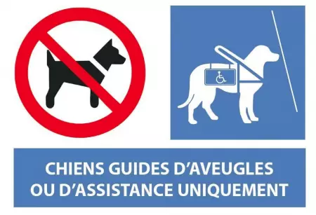 Pancarte 30x20cm Chiens Interdit / 8811