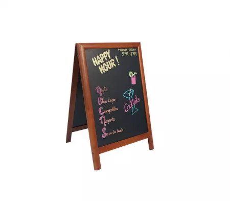 PANNEAU TROTTOIR FINITION LAQUE BOIS EXOTIQUE 55X85cm