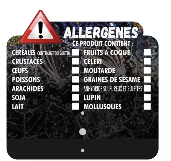 Paq.10=Clip 6,9x6,8cm Pr�sence allerg�nes