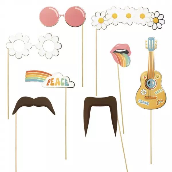  PHOTOBOOTH HIPPY PARTY 8PCS -