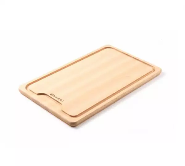 Planche � d�couper la viande h�tre massif 390x230x16 mm