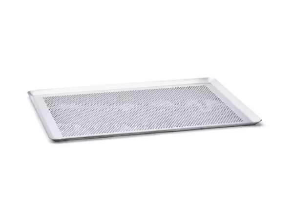 Plaque de cuisson bords pinc�s aluminium perfor� 40x30cm