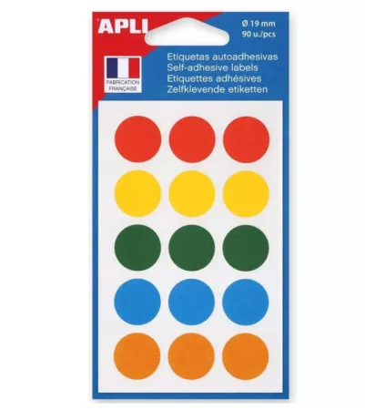 POCHETTE DE 90 PASTILLES DE COULEUR ASS DIAM19
