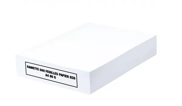 RAMETTE 500 FEUILLES FORMAT A4 80g BLANC ECO