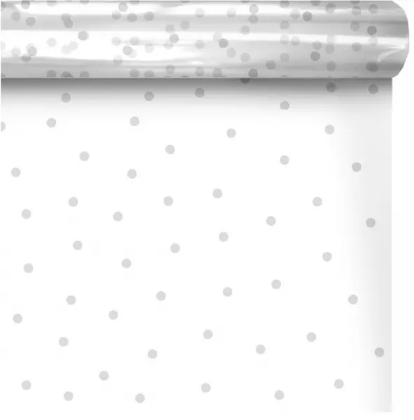 Rouleau Polypro D�cor 0.70x100m 35� DOTS BLANC