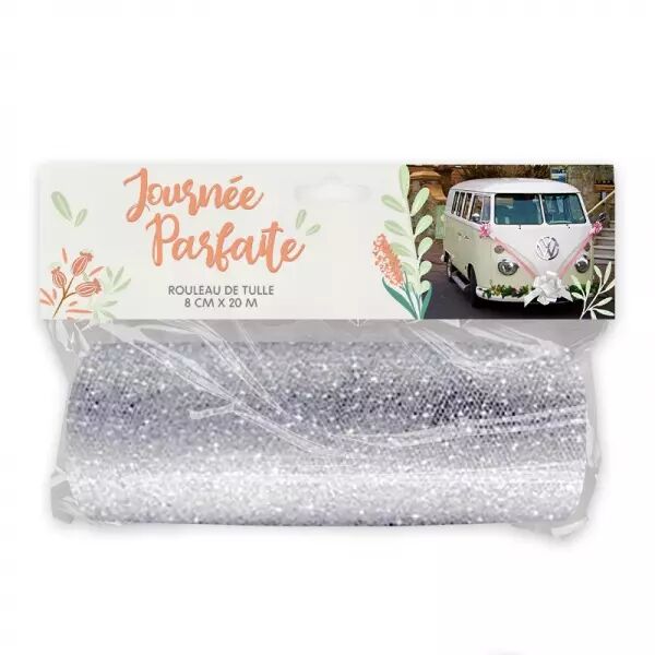 Rouleau tulle ARGENT 15cmx9m