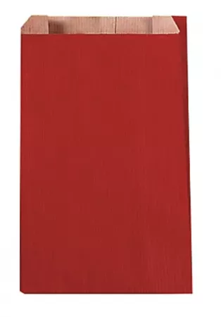 SAC CADEAUX KRAFT BRUN ROUGE 12+4,5X20 