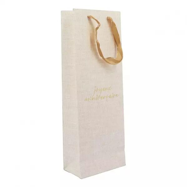 Sac pour Bouteille \ Joyeux Anniversaire\  Gold\'n 