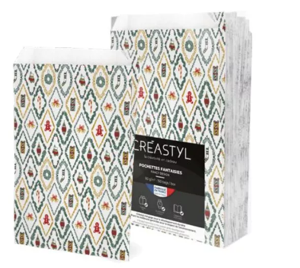 SACHET KRAFT BLANC THEOTIME 12+4.5X20cm