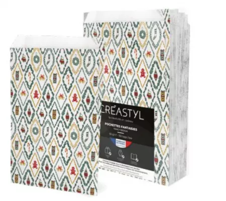 SACHET KRAFT BLANC THEOTIME 12+4.5X20cm