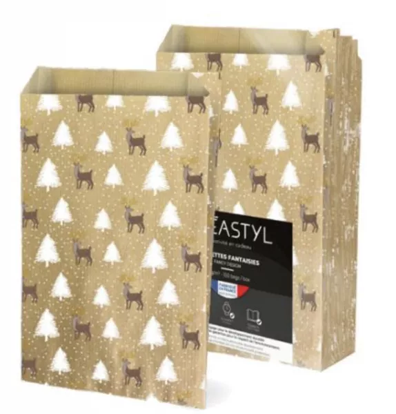 SACHET KRAFT ECRU TINO 12+4.5X20cm