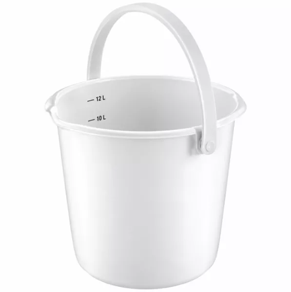 SEAU ROND AVEC ANSE 12L BLANC