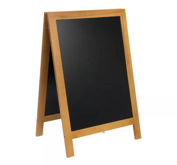 Securit� Panneau trottoir  \ Deluxe\  - Teck - Bois  finition h�v�a laqu� -  55x85cm