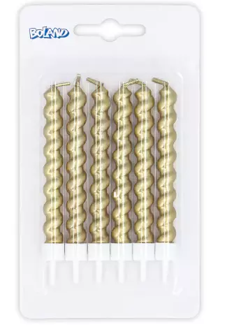 Set 6 Bougies Swirl or sur porteur