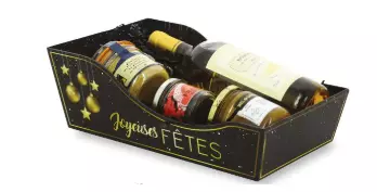 TRAINEAU CORBEILLE CARTON 33X20X7/11