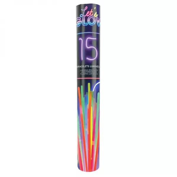 Tube 15 bracelets Glow 5 mm x 200 mm / 28113A