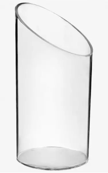 Tube tronqu� transparent 