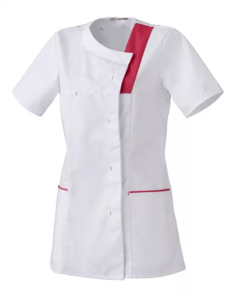 TUNIQUE LISA MANCHE COURTE BLANC FUCHSIA