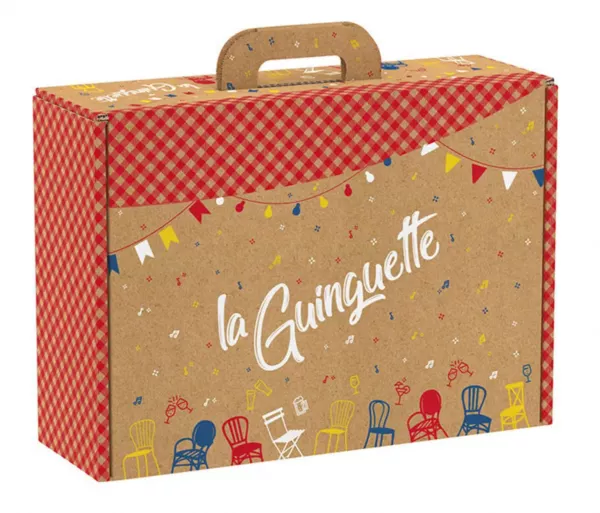 Valisette Carton 34.5x25.5x11.5 JF Noir Or