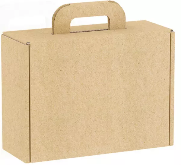 Valisette carton kraft rectangle 25x18,5x9,5 cm