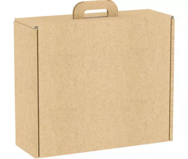 Valisette carton kraft rectangle 38,4x32,5x11,5 cm